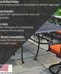 Upgrade Your Patio Game With Solid Rocker Spring Plates For Swivel Rocking Chairs Smooth Gliding Outdoor Furniture Repair Replacement Hardware 2 5 X 5 Inch Heavy Duty Build 2 Pack, showcasing fiberglass hinge plates.