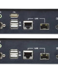 Next Level KVM Over IP Extender Transmitter rear panel showing user and local console ports and connectors.