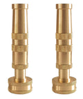 Adjustable Twist Garden Hose Nozzle With Heavy Duty Brass Sprayer 4 Inch Tip Two Pack visible in side view