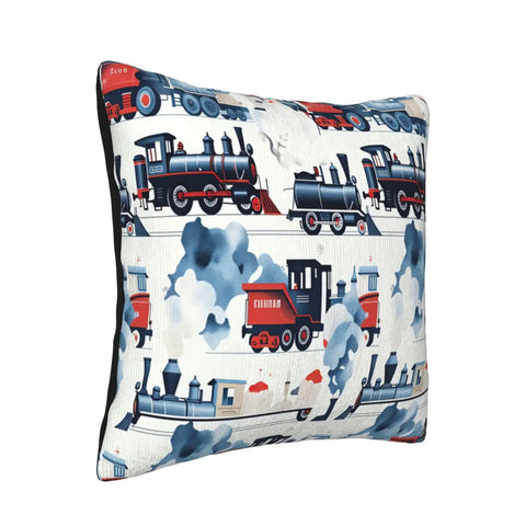 Dope Steam Train Locomotive Pillowcase Cover For Living Room And Bedroom, Retro Train Decor Throw Pillow Case 20x20 Inches