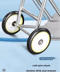 Heavy Duty Two Wheel Gas Cylinder Hand Truck And Oxygen Tank Rolling Cart featuring solid nylon wheels with a 25CM diameter.