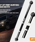 Front Adjustable Track Bar For 2 To 6 Inch Lift Fits Ford F250 F350 Super Duty And 1999 To 2005 Excursion 2WD 4WD Off Road Stability, Steering Control, Rock Solid Handling, And Enhanced Suspension Performance black steel adjustable track bar with bushings