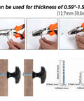 Step-by-step screw installation for Four Pack Colorful Vinyl Record Music Sign Cabinet Knobs