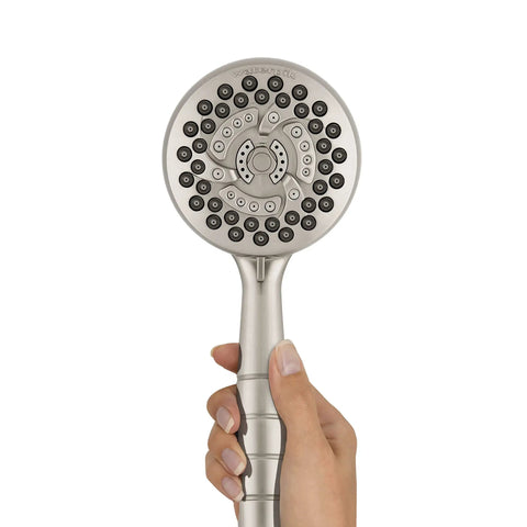 High Pressure Powerpulse Massage Handheld Shower Head With 7 Spray Settings And 5 Foot Hose Brushed Nickel Detachable Shower Head