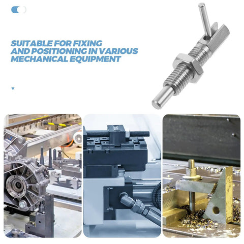 Tough As Nails Stainless Steel L Handle Locking Pin With Safety Spring Plunger And Secure Indexing Latch for mechanical positioning.