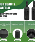 Pressure Washer Detergent Filter Replacement for soap injection hoses with high-quality plastic and rugged design, universal fit.