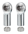 Beefy Heavy Duty Rod End Bearing Heim Joint 1/2 Inch Bore 1/2-28 Right Hand Female Thread Jam Nut Included 2 Pack, steel