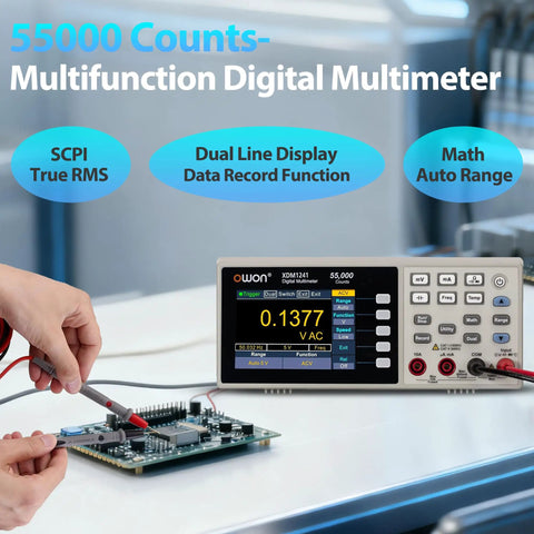 Desktop Digital Multimeter With True RMS, Data Logging, And Dual Display, SCPI Ready, Ideal For Shared Workbenches And Lab Desks