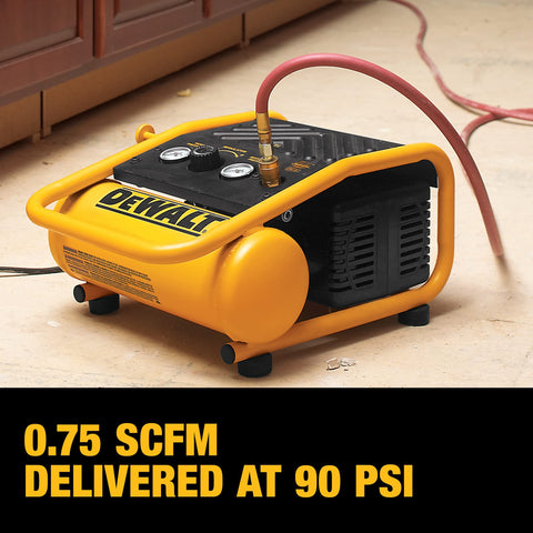 Compact 135 PSI Air Compressor With 1 Gallon Tank And Two Point Six Amp Motor Super Handy For Finish Carpenters And Woodworkers