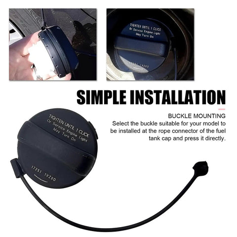 Nissan Infiniti Compatible Fuel Tank Cap With Tight Seal And Rubber Ring ABS Heat Resistant Port Cover with installation steps