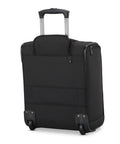 Back view of Ascella 4 Underseater Carry On Luggage That Fits Under Airplane Seats With Two Wheel Design And No Fuss Packing Space