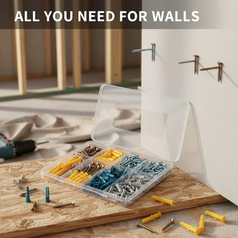 270 Piece Drywall Screw Kit With Carbon Steel Self Tapping Zinc Plated Screws For Wood Studs And Gypsum Panels No Pre Drill Needed