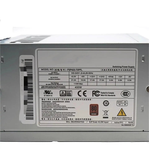 Single-Unit 400W ATX Power Supply For Industrial Computers, Industrial Grade Reliability, Rugged Build, High Efficiency, Wide Voltage, Ready For Harsh Environments side label