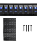 12-24V Beefy Boat Switch Panel Illuminated Aluminum Prewired Dash Panel 2 3 4 5 6 8 Gang Toggle Switches With 5 Pin On Off