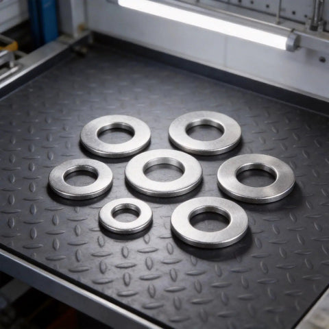 105-Piece Stainless Steel Flat Washer Set For Metric Sizes M3 M5 M6 M8 M10 Gasket Rings No Fuss For Home Improvement Outdoor Projects And Furniture Assembly Rust Resistant Durable With Smooth Edges, assorted stainless washers