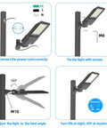 Installation guide for 300W LED Parking Lot Light Shoebox With Dusk To Dawn Photocell, 5000K Daylight, Adjustable Direct Arm Mount