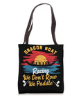 Dragon Boat Paddler Tote Bag For Dragonboating Crew Race Day Gear We Do Not Row We Paddle Funny Yet Practical Boat Race Accessory For Men Women Lightweight Durable Waterproof Carryall