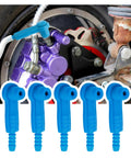 Top Tier Five Piece Brake Bleeder Kit With Vacuum Pump Connectors For No Sweat Fluid Changes And Fast Air Purging To Keep Your Street Machine Stopping Rock Solid Every Day, featuring blue rubber adapters for brake fluid. 