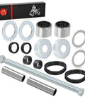 Swing Arm Bearing Bushing Seal Pivot Shaft Bolt Kit For Blaster 200 YFS200 1988 2006 Beefed Up OEM Style Replacement For Durable Rear Suspension Service And Easy Install, with components arranged on a white background.