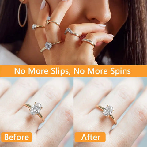 All In One Ring Sizer Kit With Belt And 12 Ring Size Guards For Loose Rings, Invisible Guards And Spacer Tightener on hand