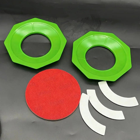 Heavy Duty Ergonomic Bowling Ball Sanding Jig Easy Grind Setup For Precision Lap Finish With Cushioned Control Handle And Non Slip Base For Every League Bowler, featuring green sanding pads.