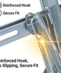 Close-up of reinforced hook and spring from Top Shelf Replacement Recliner Sofa Chair Mechanism Tension Extension Springs Built Legit To Run Smooth.