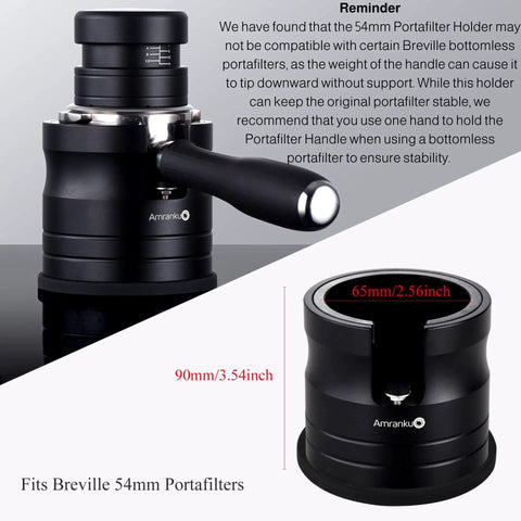 54mm Espresso Portafilter Holder And Tamper Stand With Non Slip Base For Aluminum Alloy 54mm Espresso Machines Black
