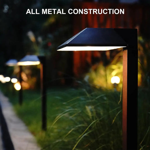 Low Voltage Landscape Path Lights 8 Pack Kit LED 22 Lumen Outdoor Walkway Pathway Lighting Wired Bronze Finish 3100K Warm White