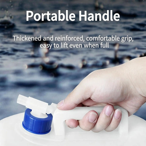 Collapsible Water Storage Container With Spigot 3L 5L 10L handle grip detail, showing portable and reinforced design