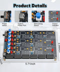DIY Logic Gate Soldering Kit For Beginners With Interactive LED Simulation circuit board with labeled logic gates and switches.