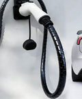 Tough As Nails EV Charger Cable Protector Featuring Flexible Wire Sleeve and Anti Wear Guard designed for 7/8 inch cables installed on wall.
