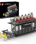 Dope Aircraft Carrier Engine Building Set With Inline Six Cylinder Motor Realistic Military Aviation Engine Model Kit 3222 Piece
