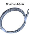 10' restraint cables for Garage Door Extension Springs Cable And Pulley Kit For 7 To 8 Foot Doors, heavy-duty steel material