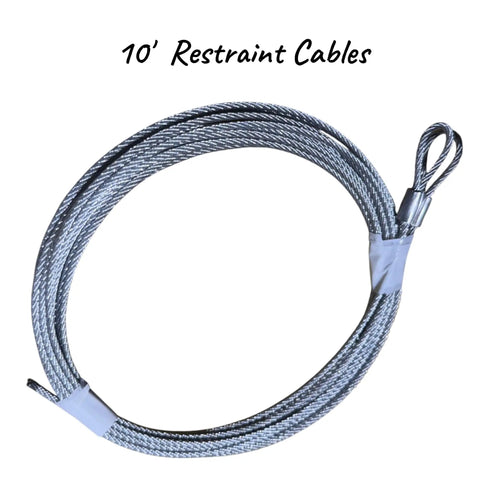 10' restraint cables for Garage Door Extension Springs Cable And Pulley Kit For 7 To 8 Foot Doors, heavy-duty steel material