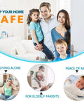 Heavy Front Door Lock For Kids Safety And Home Security Reinforcement With Four Long Screws Built To Handle Eight Hundred Pounds family smiling near door