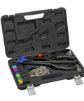 15 Inch Hand Rivet Nut Setter Kit With 79 Piece High Leverage Rivet Nut Tool Set, Includes Metric And SAE Mandrels And Nuts, carbon steel case