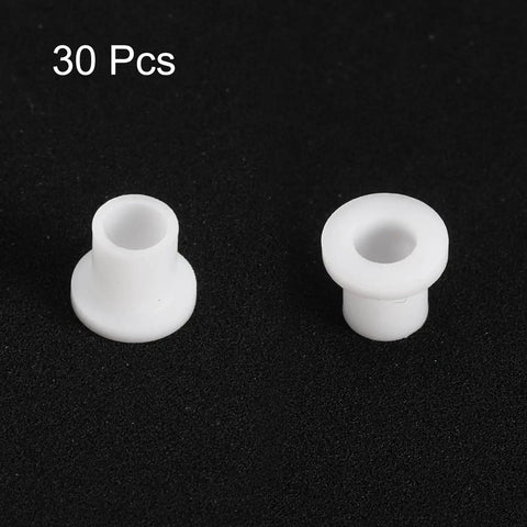 Heavy Duty Nylon Flanged Sleeve Bearing Bushing Self Lubricating Plastic Plain Journal Rod End Hardware With Rock Solid Durability Built Tough To Glide Smooth On Any Automotive Or DIY Fix, pack of 30 pieces.