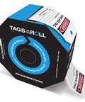 Safety Tags by the Roll Caution Barricade OSHA Compliant Tags Waterproof PF Cardstock Resists Tears 6.25 by 3 Inches TAR128
