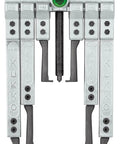 Heavy Duty Dual Action Bearing Puller Pliers With Seven Point Nine Inch Capacity and two interchangeable arms for safe pulley wheel extraction.