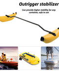 Portable Inflatable Kayak Outrigger Stabilizer Kit with yellow floats and connecting bar, ideal for kayaks