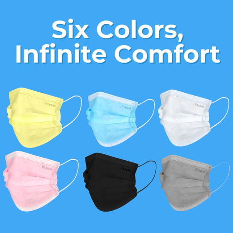 Bulk Disposable Face Masks 1000 Pack For Home And Office Breathable And Comfortable Non Medical Use Blue Filter Everyday Wear Great For Work Travel And Daily Safety 20 Packs Of 50 Each in six colors