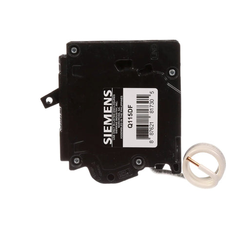 Q115DF 15 Amp AFCI GFCI Dual Function Circuit Breaker with LED Trip Indicator, Siemens branding visible