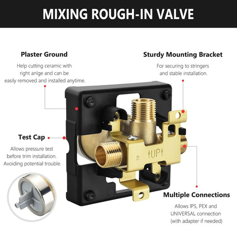 Delta R10000 high-flow brass shower valve with mounting bracket and multiple connections for secure installation and performance.