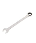 Ratcheting SAE Wrench Set Four Piece 12 Point Box End Tools Built Tough For Quick Tightening, chrome wrench on white background.