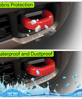 RAM 2500 3500 Tow Hook Covers Red Car Tow Hitch Cover Set For 2019 To 2026 Dodge RAM 2500 3500 Not Fit 1500 Easy Install emphasizing debris and water protection
