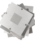 Stack of ten metal stencils for 90Mm BGA Reballing Station Metal Table Clamp Soldering Holder With Ten Stencils For PCB Repair