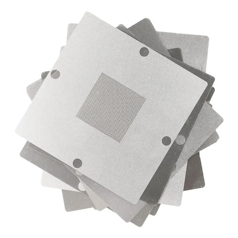 Stack of ten metal stencils for 90Mm BGA Reballing Station Metal Table Clamp Soldering Holder With Ten Stencils For PCB Repair