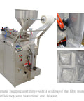 Straight Up Heavy Duty Automatic Paste And Liquid Filler With Quantitative Sealing System 10 To 100 Ml Capacity Stainless Steel Build for bagging sauces.