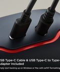 Massive 8TB External SSD Desk Drive with USB-C and USB 3.2 Gen 2 ports for fast 1000 MB/s read speeds