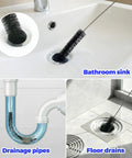 Dryer Vent Cleaner Kit 5 Piece Flexible Snake Brush Set cleaning sink, drainage, and floor drains for lint removal and tight spaces.